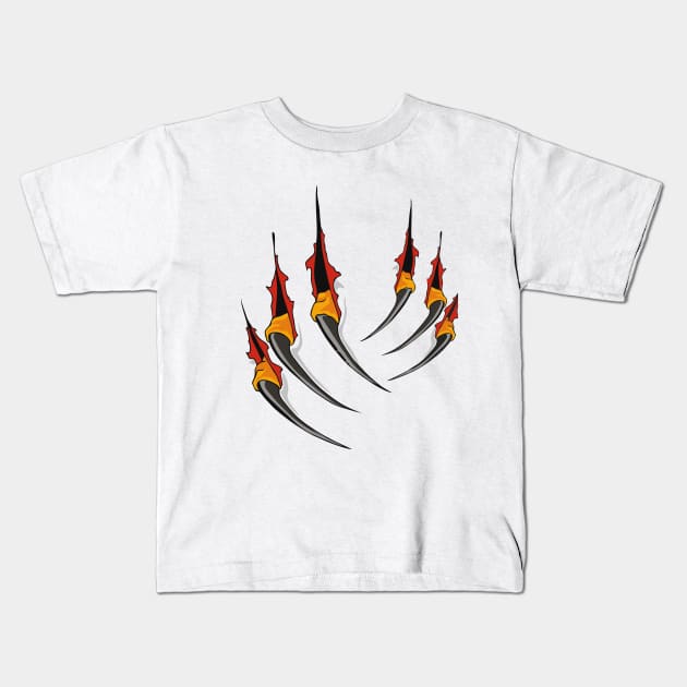 claws Kids T-Shirt by 100lich
